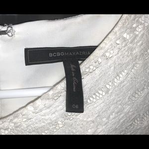 Sz 6 BCBG Maxazria black and white fitted dress